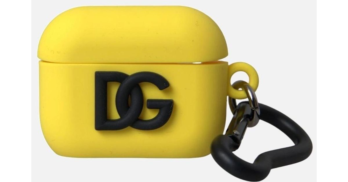 Dolce & Gabbana Black Silicone Rubber Logo Embossed Airpods Case main image 0