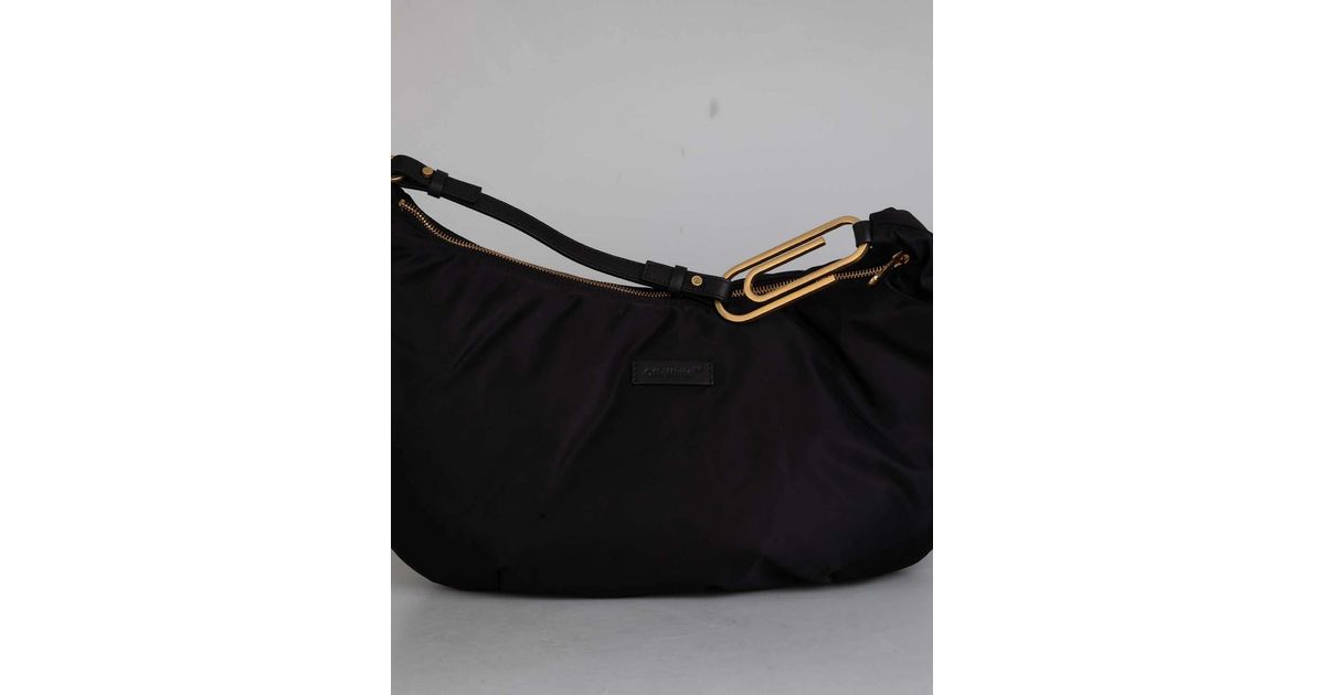バッグ Off-White PAPERCLIP HOBO NYLON 28 / BLK off-white PAPERCLIP HOBO NYLON 28 BLK