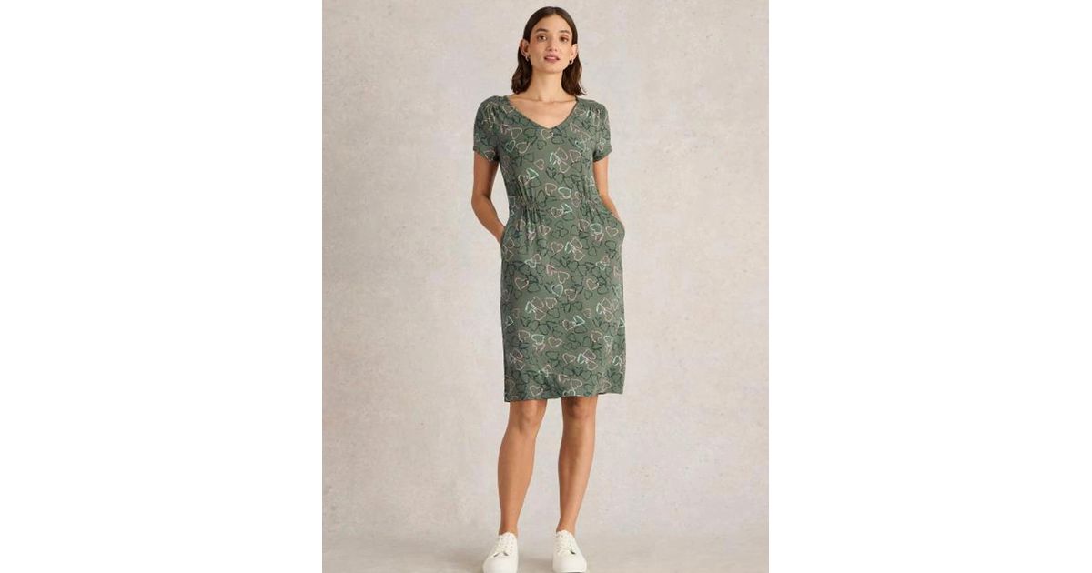 White Stuff Tallie Jersey Dress Petite Print in Green | Lyst UK