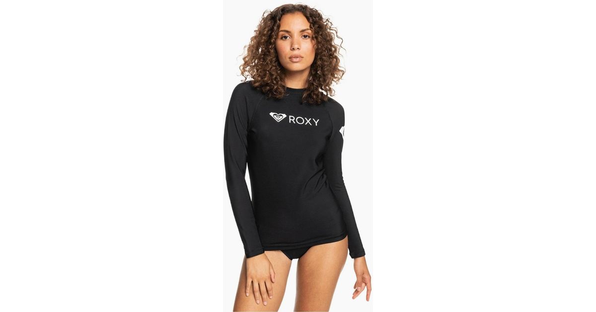 Roxy Heater Thermal Long Sleeve Rash Vest in Black | Lyst UK
