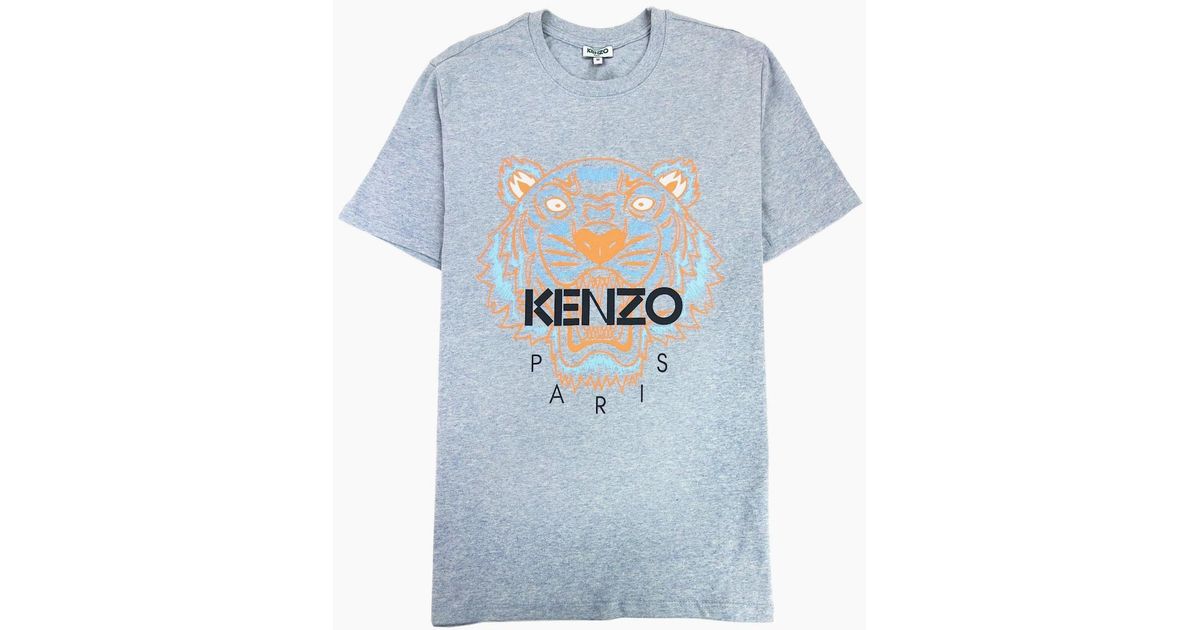 KENZO Icon Tiger T-Shirt in Blue for Men | Lyst UK