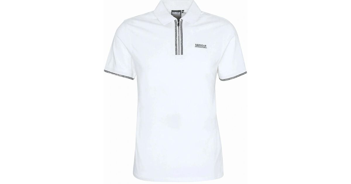 Barbour Ollie Twin-Tipped Polo in White for Men Lyst UK
