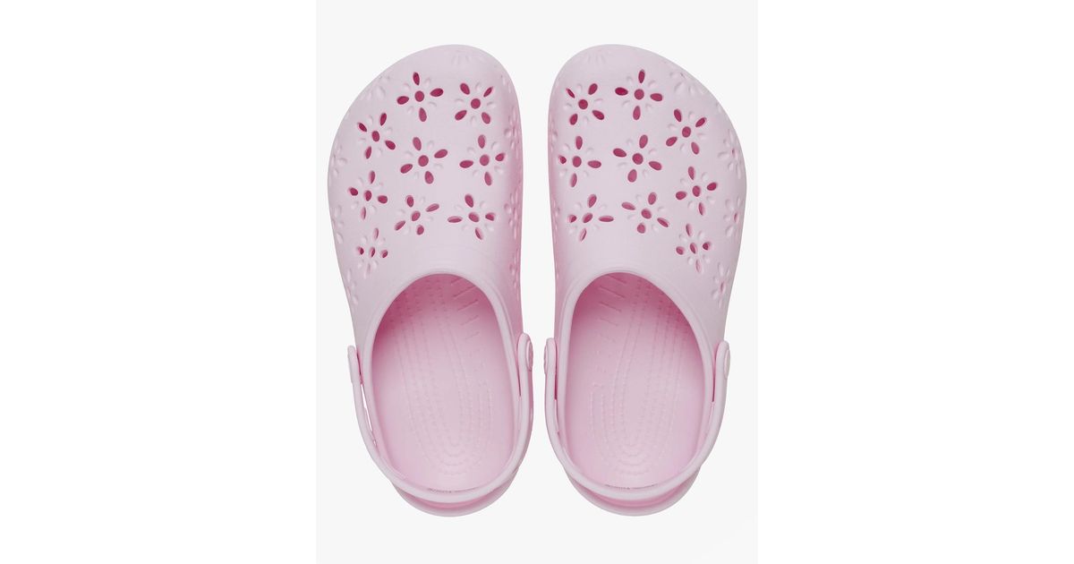 Crocs™ 210927 Classic Floral Cut Out Clogs in Pink | Lyst UK