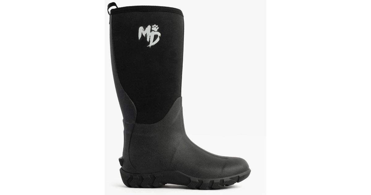 Mud Dogs Rutland Tall Neoprene Wellies in Black | Lyst UK
