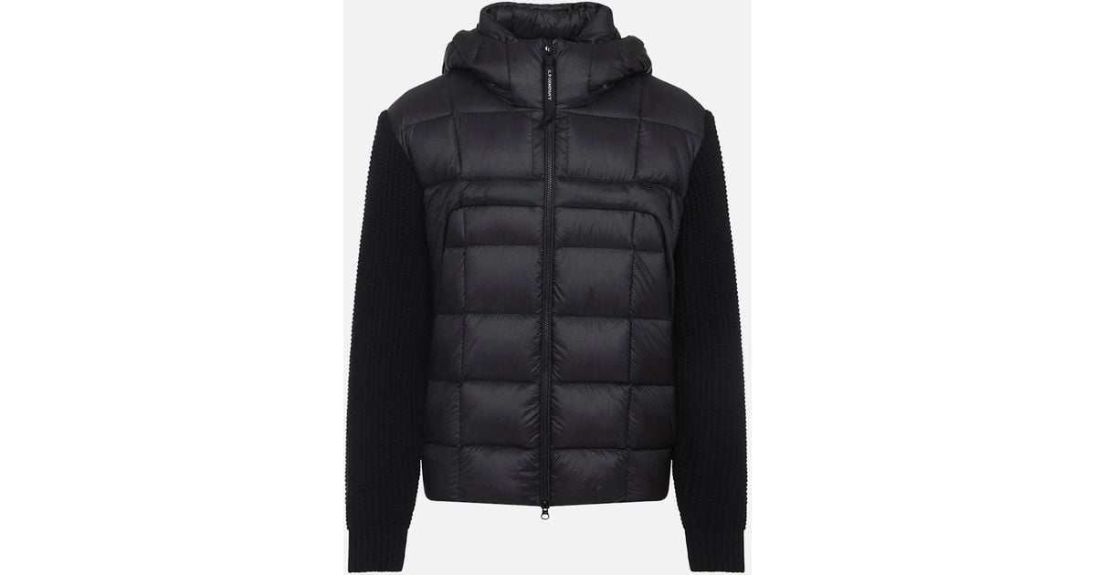 Company Hybrid Wool Google Jacket in Black for Men Lyst UK