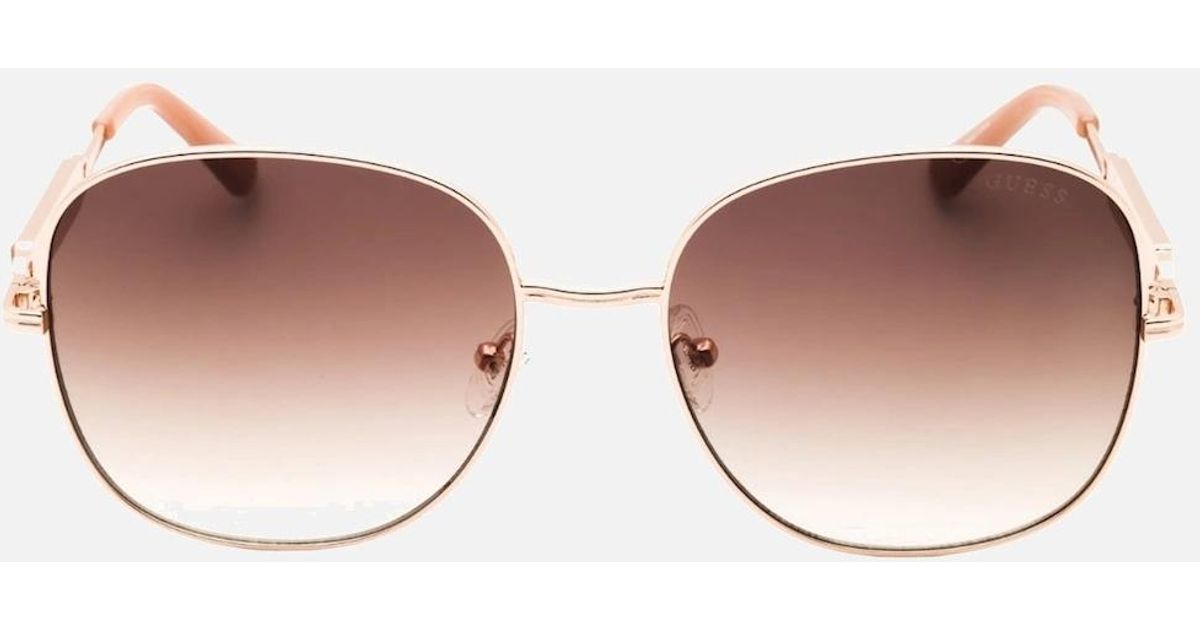 Guess Rose Gold Metal Sunglasses