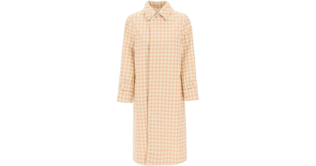 コート BURBERRY Embroidered Twill Coat Burberry Embroidered Twill Coat in Natural | Lyst