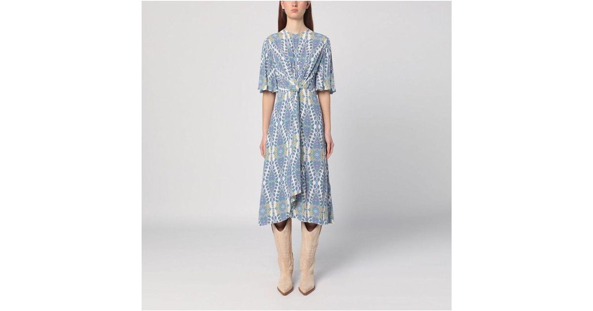 ワンピースその他 ETRO Flared midi dress with multi-coloured print Etro Flared Midi Dress With Multi-coloured Print In