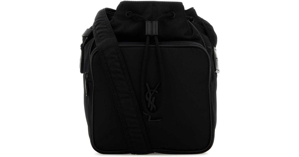 【送料&関税込】Saint Laurent Black Nylon Bucket Bag SAINT LAURENT Saint Laurent Nylon Bucket Bag 'Black' | goat