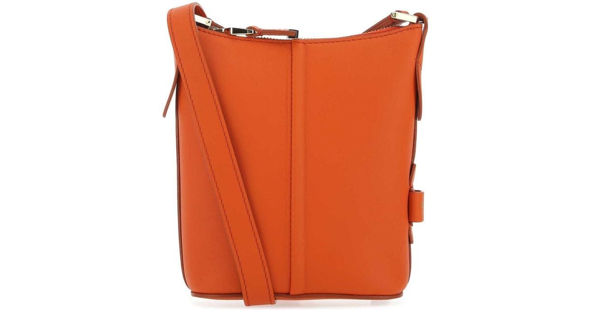 ショルダーバッグ・ポシェット MAX MARA Orange Leather Riviers Crossbody Bag Max Mara Orange Leather Riviere Crossbody Bag – LOZURI®