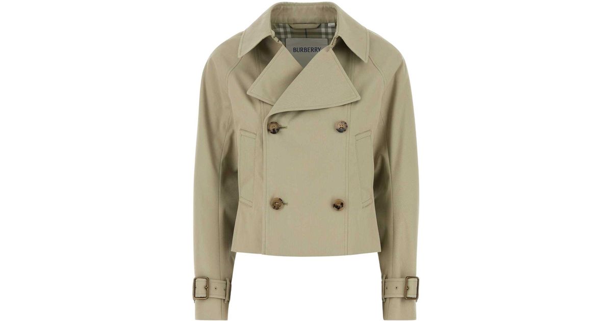 【関税&送料込】Burberry Sage Green Polyester Blend Trench C Burberry Sage Polyester Blend Trench Coat in Green | Lyst