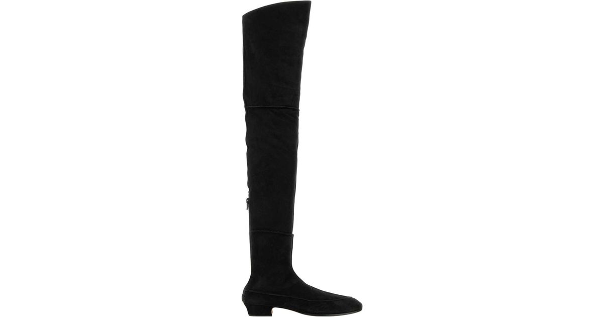 ロングブーツ THE ROW Awar Cuissarde 25 suede over-the-knee boots Awar Cuissarde 25 suede over-the-knee boots in black - The