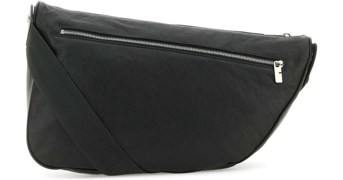 【送料&関税込】Burberry Slate Leather Large Shield Crossbod Burberry Slate Leather Large Shield Crossbody Bag in Black