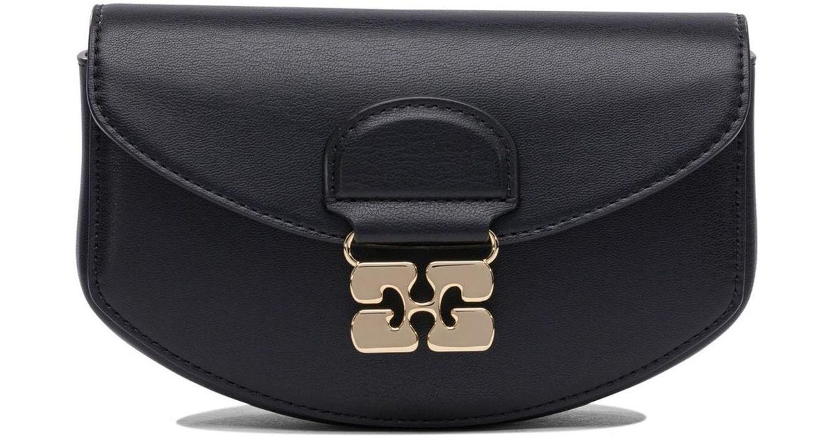 ショルダーバッグ・ポシェット Ganni Apo G Wallet On Chain - Ganni - Cotton - Black Black Black Apo-G Wallet On Chain | GANNI