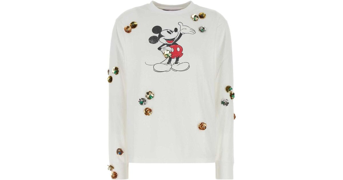 Tシャツ・カットソー Coperni White cotton Coperni X Disney Mickey t-shirt Coperni Cottonx Disney Mickey T-Shirt in White | Lyst