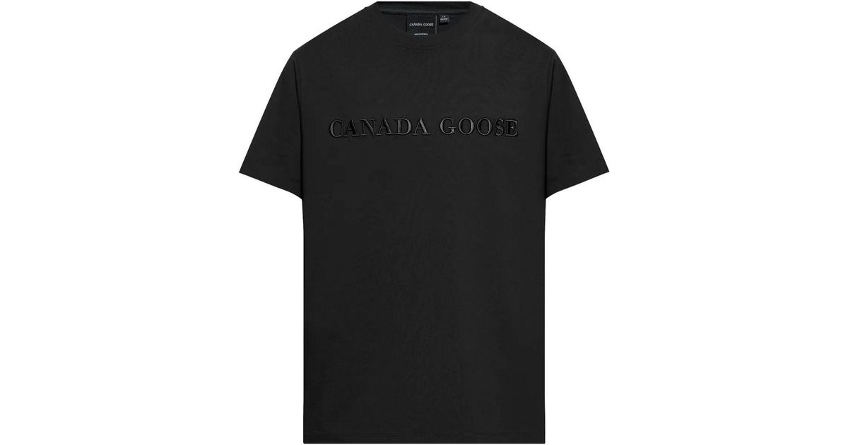 【 】EMERSEN T-SHIRT EMBR WORDMARK◆1420M2 Canada Goose Emersen T-Shirt Embr Wordmark in Black for Men