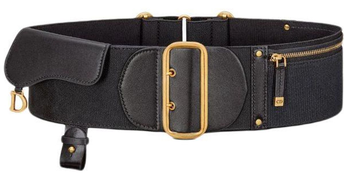 Dior Saddle Belt in Black | Lyst