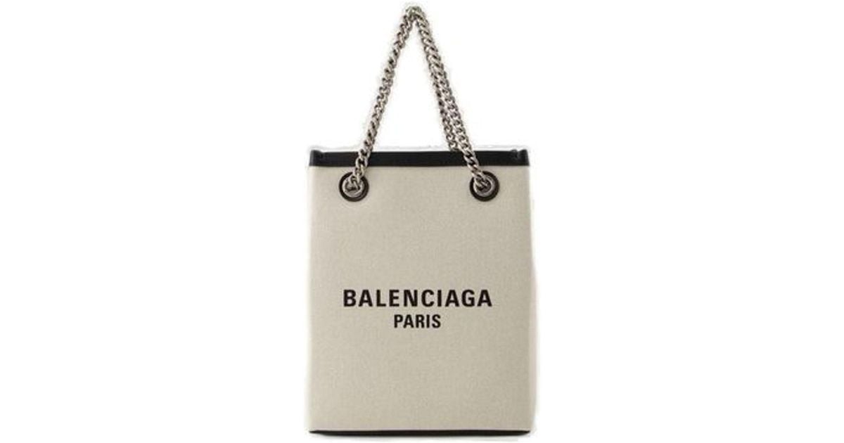 【関税&送料込】Balenciaga Sand Canvas Duty Free Handbag Balenciaga Sand Canvas Duty Free Handbag in Natural | Lyst