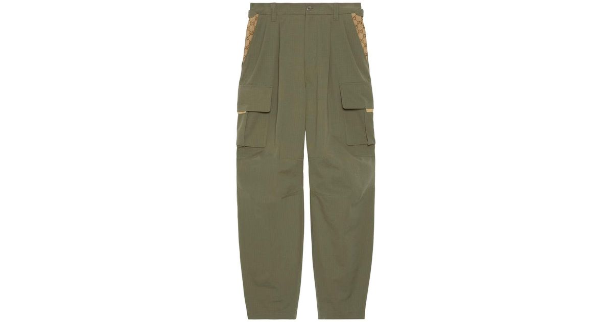 Gucci Cotton Cargo-trousers in Green for Men | Lyst