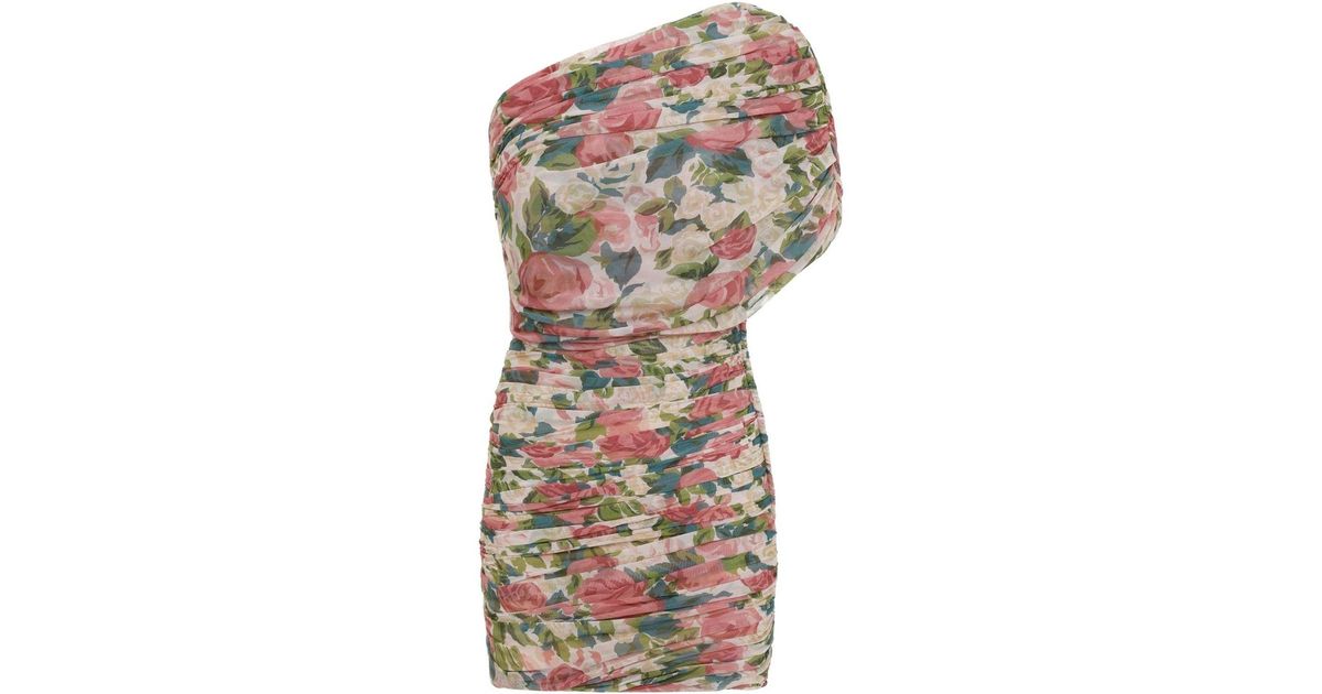 【関税&送料込】Saint Laurent Printed Tulle Mini Dress Saint Laurent Printed Tulle Mini Dress | Lyst
