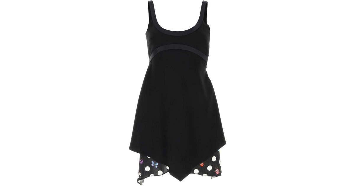 ワンピース VERSACE Black Acetate Blend Mini Dress Versace Acetate Blend Mini Dress in Black | Lyst