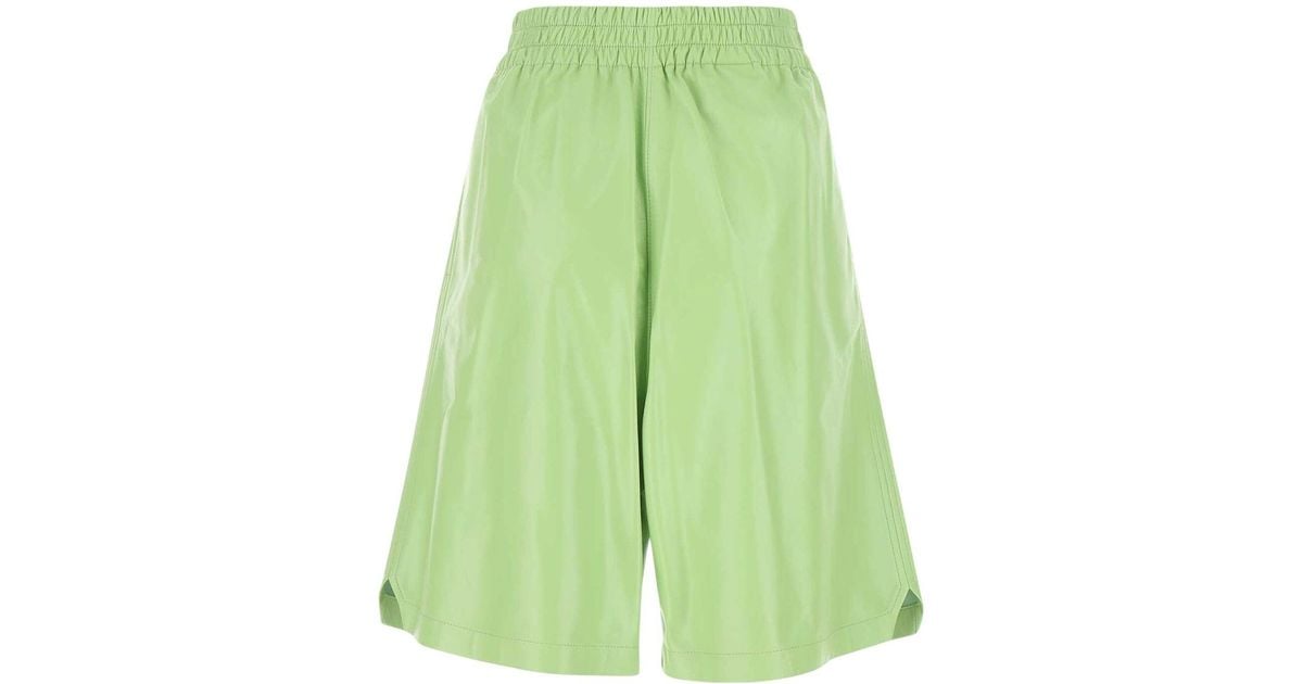 ショートパンツ Bottega Veneta Pastel green leather shorts Bottega Veneta Pastel Green Leather Shorts - Shorts
