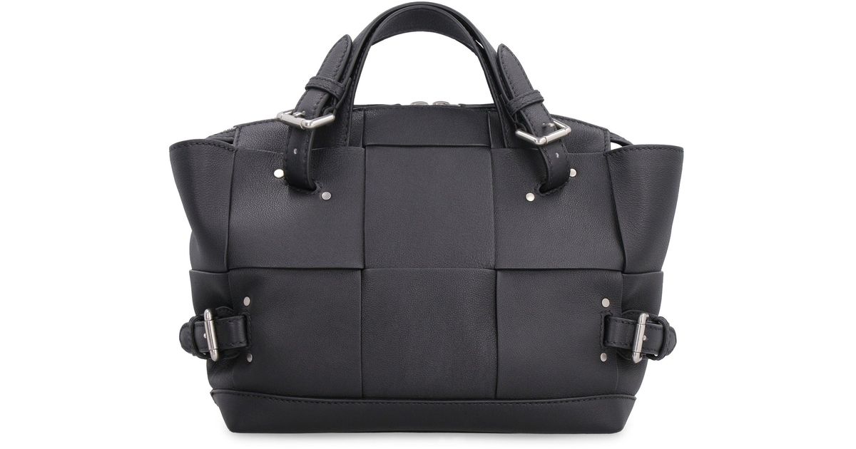 Bottega Arco Tool Leather Tote in Black Lyst