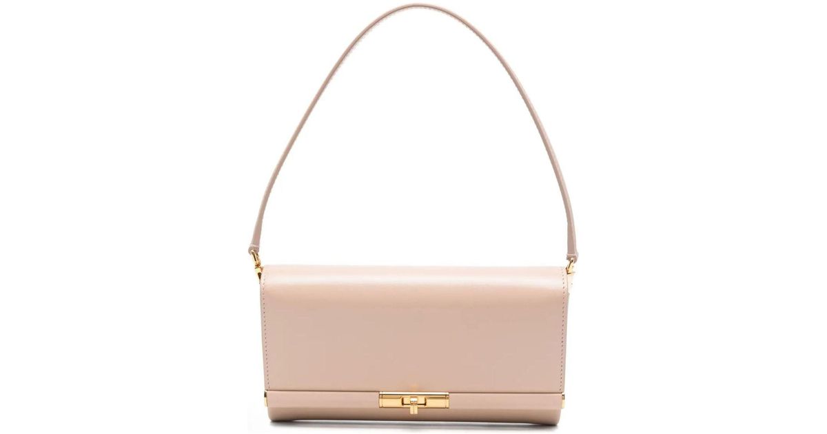 Dolce & Gabbana Powder Leather Marlene Clutch in Pink | Lyst