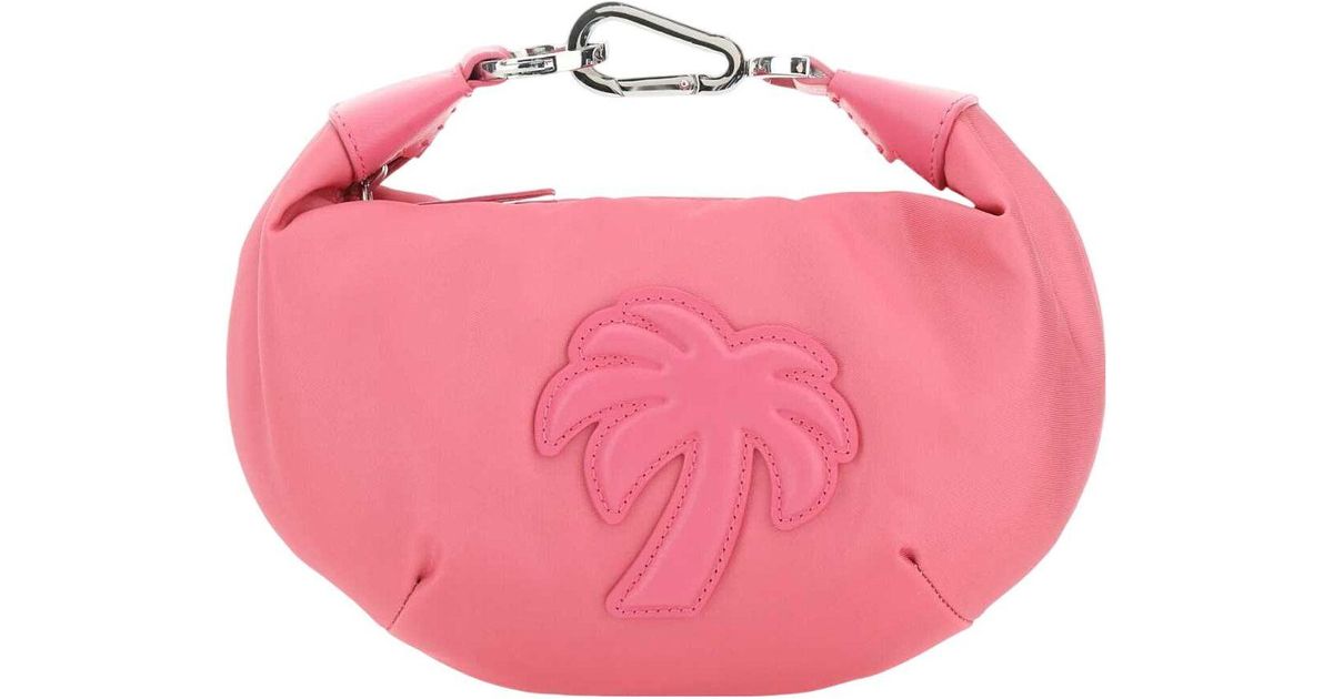 トートバッグ Palm Angels Dark pink fabric Big Palm handbag Palm Angels Dark Fabric Big Palm Handbag in Pink | Lyst UK