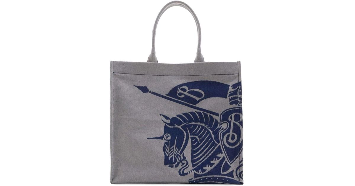 Burberry Ekd Tote Bag in Blue for Men | Lyst