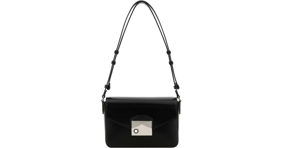 ショルダーバッグ Montblanc Black leather Meisterstuck shoulder bag Montblanc Leather Meisterstuck Shoulder Bag in Black for Men