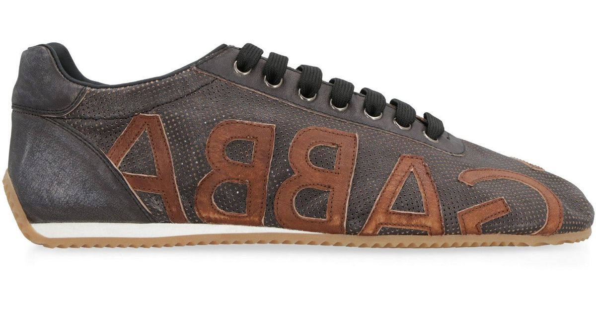 Dolce & Gabbana Thailandia Leather Low-top Sneakers in Brown for Men | Lyst