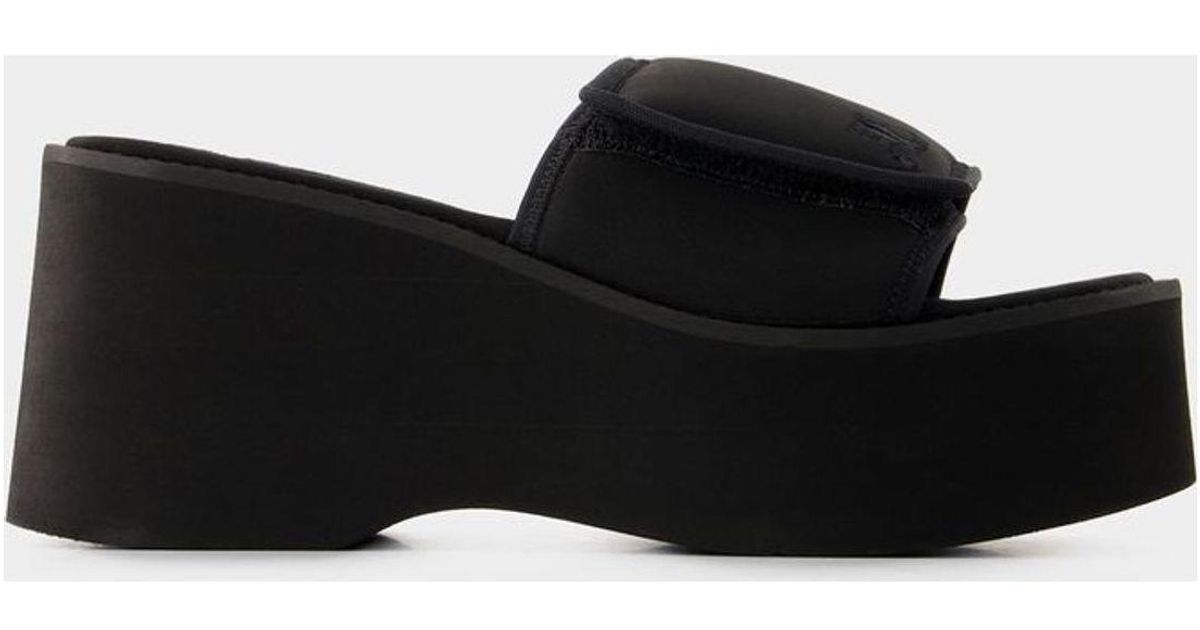 Courreges Scuba Wave Sandals in Black | Lyst