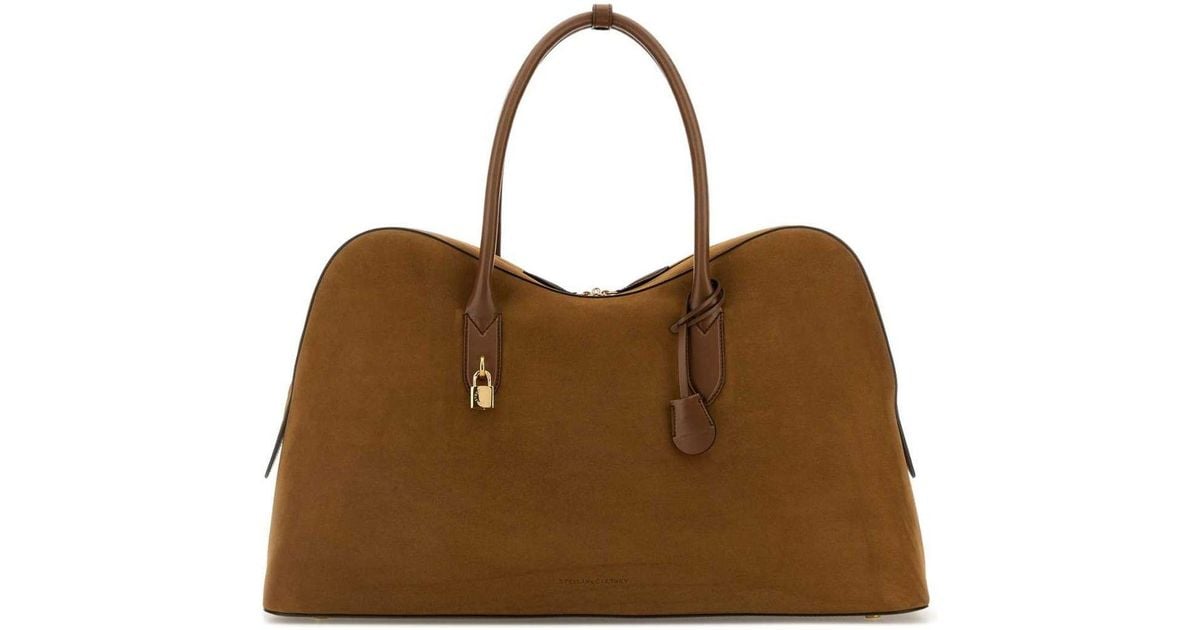 ボストンバッグ STELLA MCCARTNEY CARAMEL SUEDE ALTER MAST TRAVEL BAG Stella Mccartney Caramel Suede Alter Mast Travel Bag In