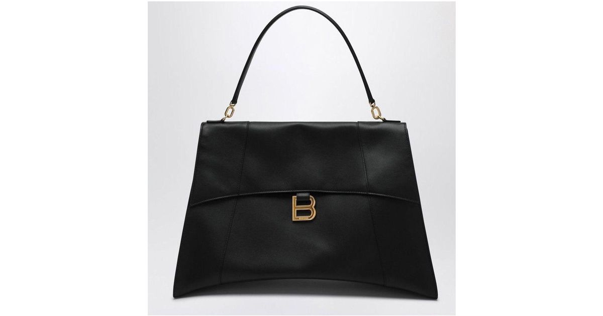 Balenciaga Hourglass Soft Large Bag in Black | Lyst