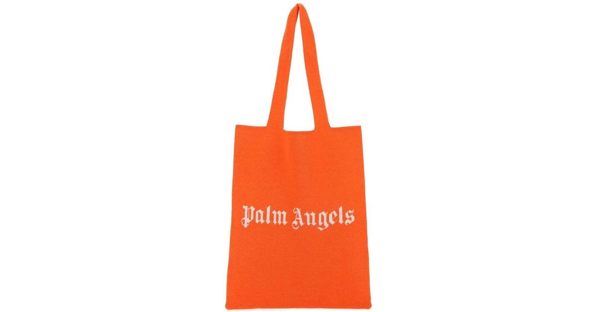 トートバッグ Palm Angels Orange wool blend shopping bag Palm Angels Orange Wool Blend Shopping Bag | italist, ALWAYS