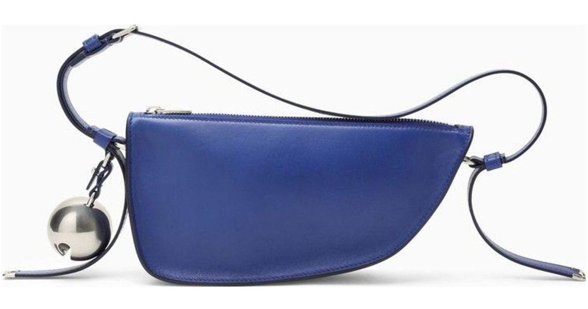 Burberry Medium Shield Leather Bag in Blue | Lyst