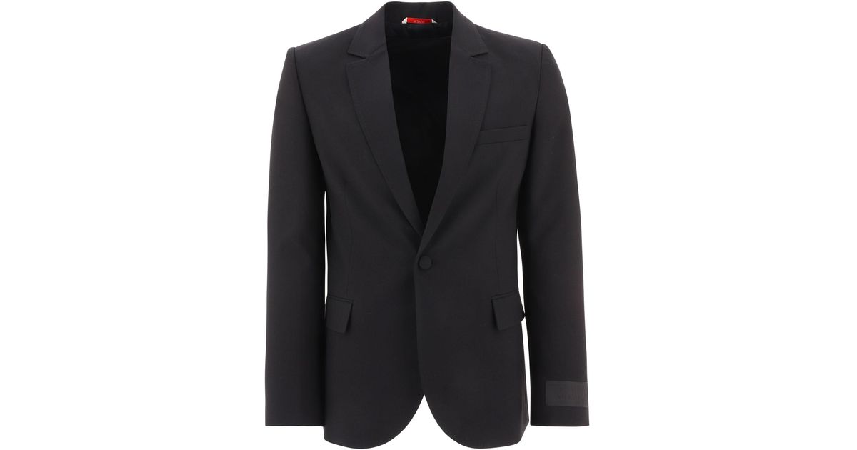 Valentino Blazer With Tailoring Label in Black for Men | Lyst