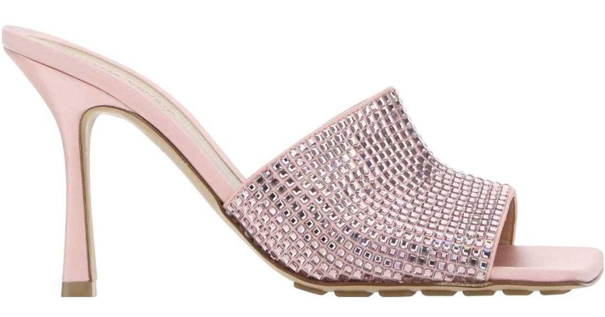 サンダル・ミュール BOTTEGA VENETA Pink Satin Stretch Mules Bottega Veneta Pink Satin Stretch Mules | italist
