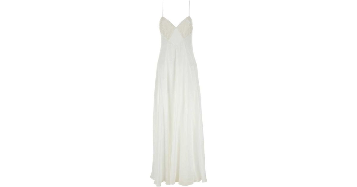【送料&関税込】Max Mara White Georgette Calmi Long Dress 0b5d7f0cd3fc7bd84f92868a35985e