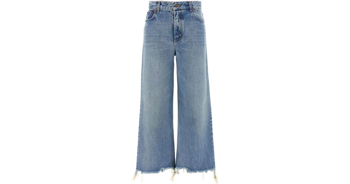 Chloé Cotton Denim Jeans in Blue | Lyst