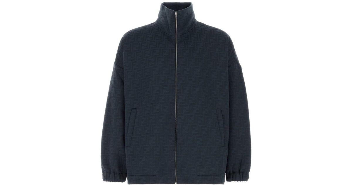 【関税&送料込】Fendi Navy Blue Polyester Blend Sweatshirt Fendi Navy Blue Polyester Blend Sweatshirt Fendi