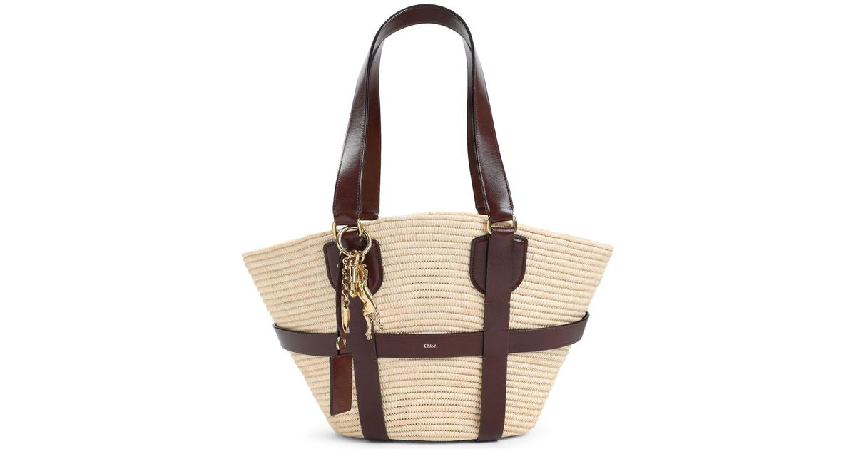 Chloé Large Basket Kerala in Natural | Lyst
