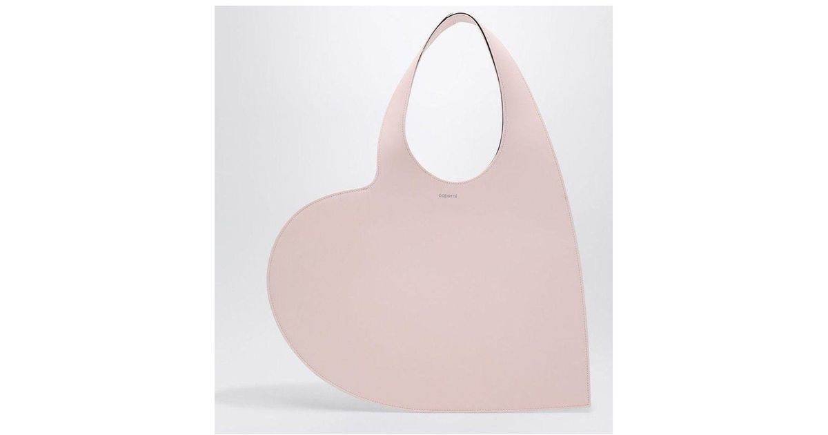 Coperni Heart Leather Tote Bag in Pink | Lyst