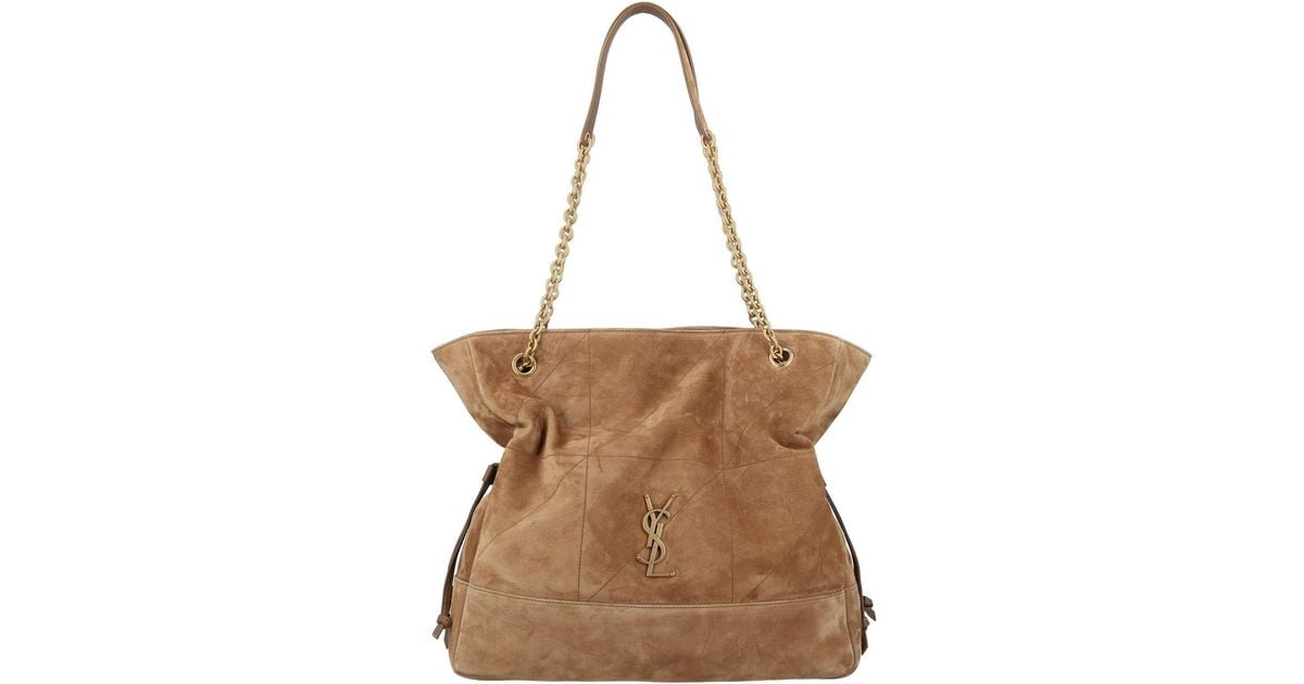 トートバッグ SAINT LAURENT BROWN SUEDE LARGE JAMIE SHOPPING BAG Jamie 4.3 Medium suede tote bag in brown - Saint Laurent