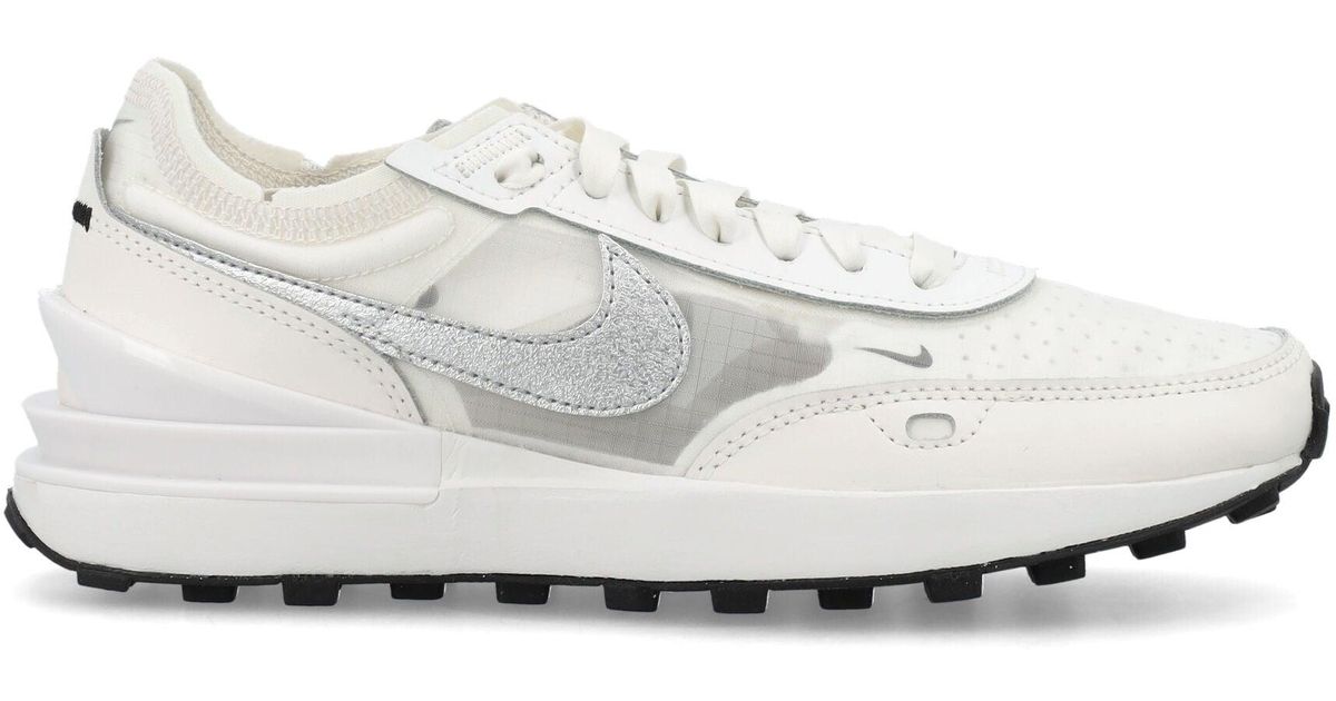 Nike Waffle One Ess in White Lyst