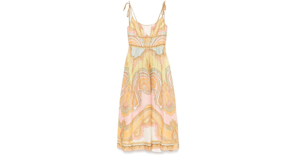 【Zimmermann】Maxine printed linen midi dress ZIMMERMANN Maxine printed linen midi dress | NET-A-PORTER