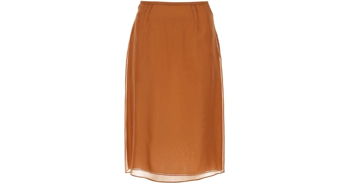 スカート PRADA Copper Organza See-Through Skirt Prada Copper Organza See Through Skirt | Balardi