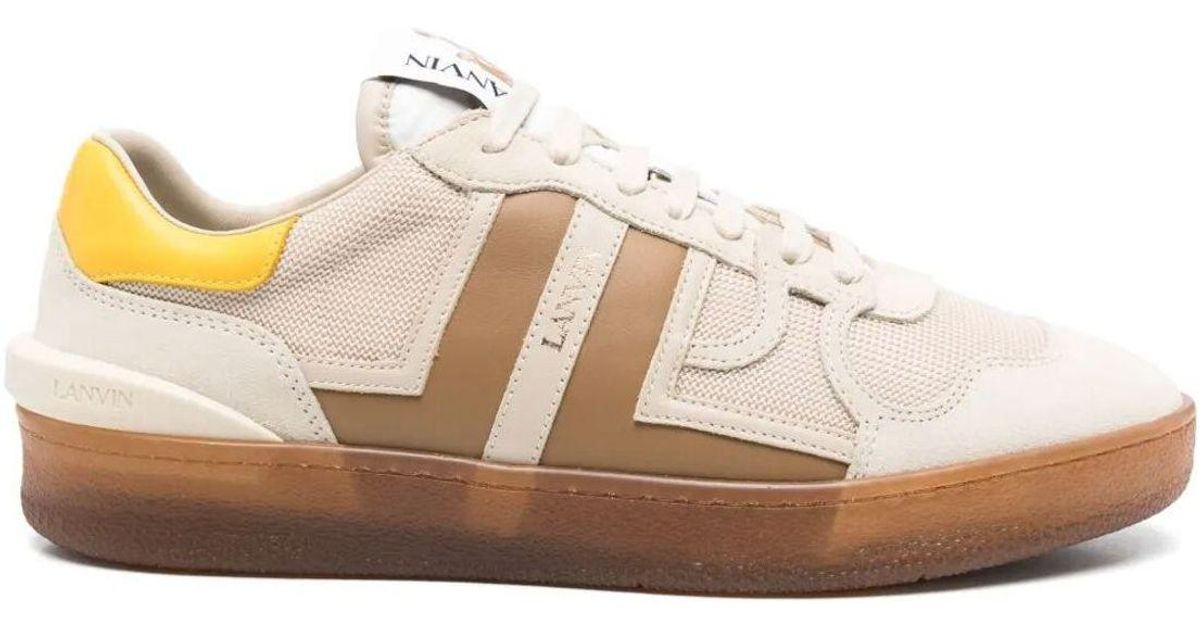 スニーカー LANVIN CLAY SNEAKERS WITH TRANSLUCID SOLE Lanvin Clay Sneakers With Translucent Sole In Ecru & Mastic