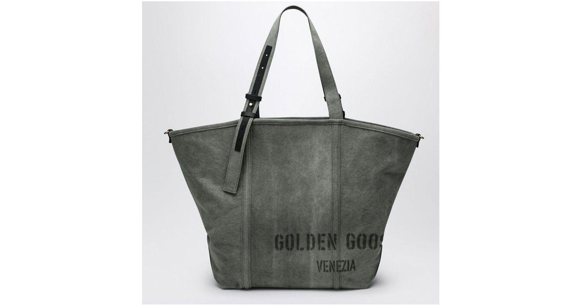 トートバッグ Golden Goose Deluxe Brand 24.7 Ew Shopping Bag In Canvas Golden Goose Shopping 24 7 in Gray | Lyst